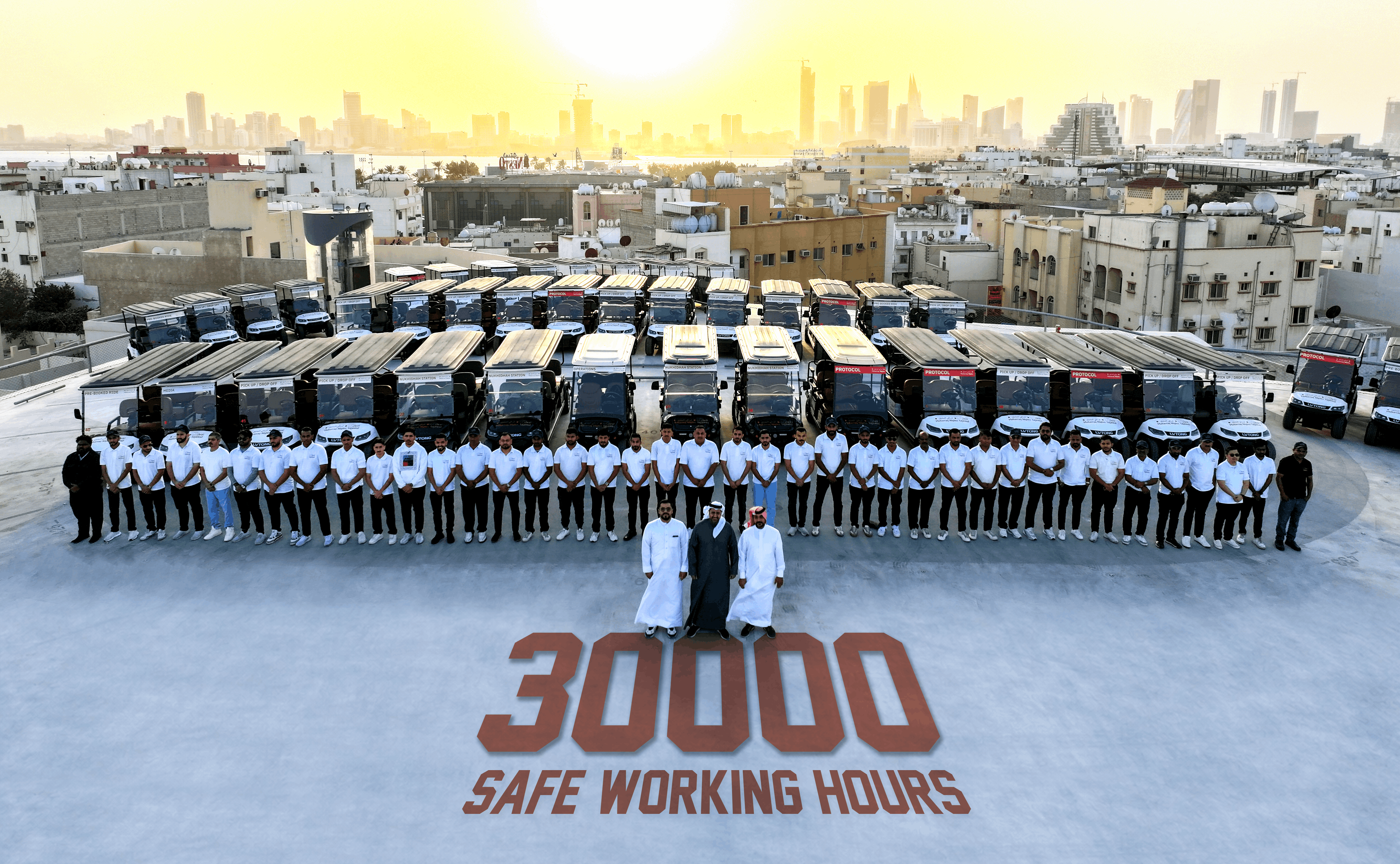 30,000 Safe Working Hours Milestone - Tajawul Team
